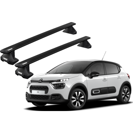 Barras THULE EVO WingBar para autos CITROEN C3 desde 2017 negro