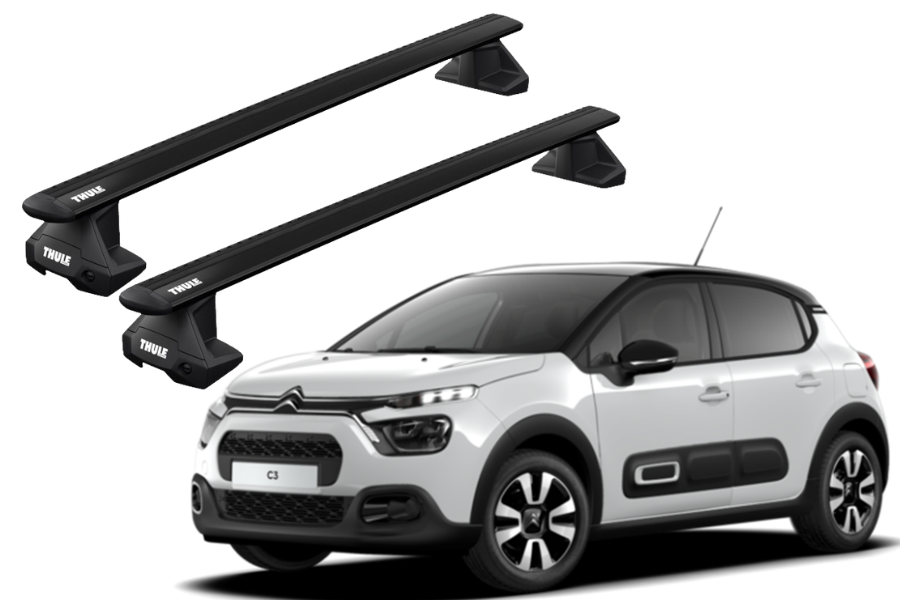 Barras THULE EVO WingBar para autos CITROEN C3 desde 2017 negro