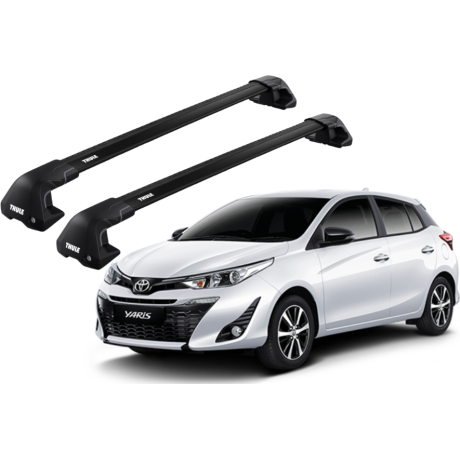 Barras THULE EDGE Flush para autos TOYOTA Yaris (XP130) 2012 a 2020 negro