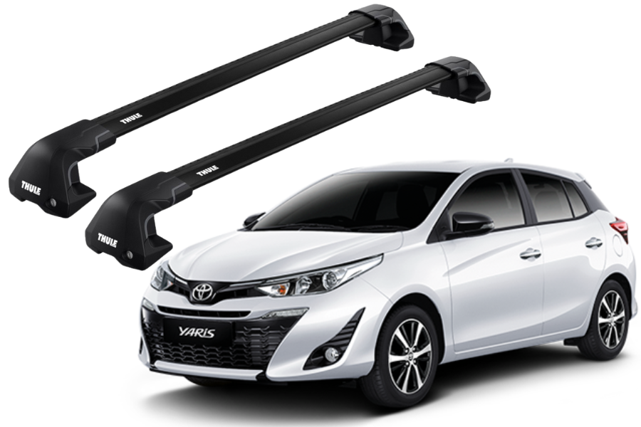 Barras THULE EDGE Flush para autos TOYOTA Yaris (XP130) 2012 a 2020 negro