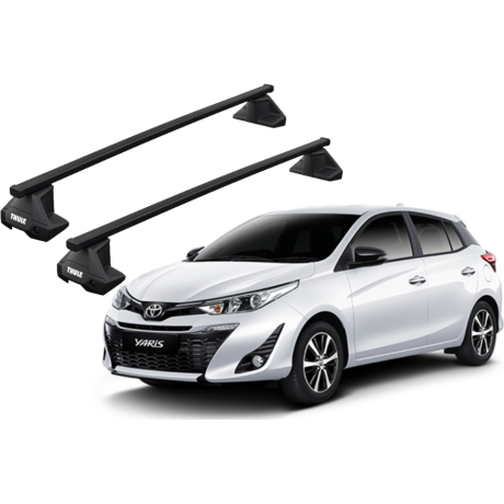 Barras THULE EVO SquareBar para autos TOYOTA Yaris (XP130) 2012 a 2020