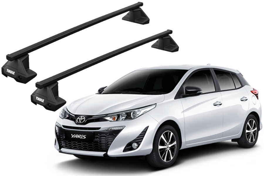 Barras THULE EVO SquareBar para autos TOYOTA Yaris (XP130) 2012 a 2020