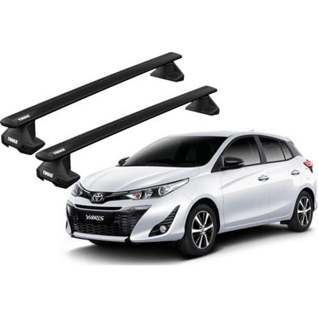 Barras THULE EVO WingBar para autos TOYOTA Yaris (XP130) 2012 a 2020 negro