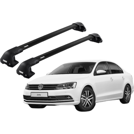 Barras THULE EDGE Flush para autos VOLKSWAGEN Jetta 2010 a 2018 negro