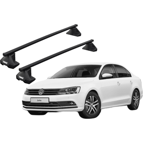 Barras THULE EVO SquareBar para autos VOLKSWAGEN Jetta 2010 a 2018