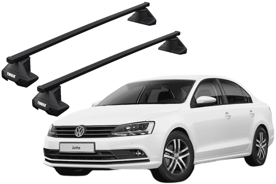 Barras THULE EVO SquareBar para autos VOLKSWAGEN Jetta 2010 a 2018