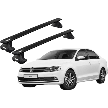 Barras THULE EVO WingBar para autos VOLKSWAGEN Jetta 2010 a 2018 negro