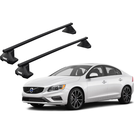 Barras THULE EVO SquareBar para autos VOLVO S60 2010 a 2018