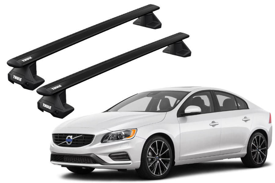 Barras THULE EVO WingBar para autos VOLVO S60 2010 a 2018 negro