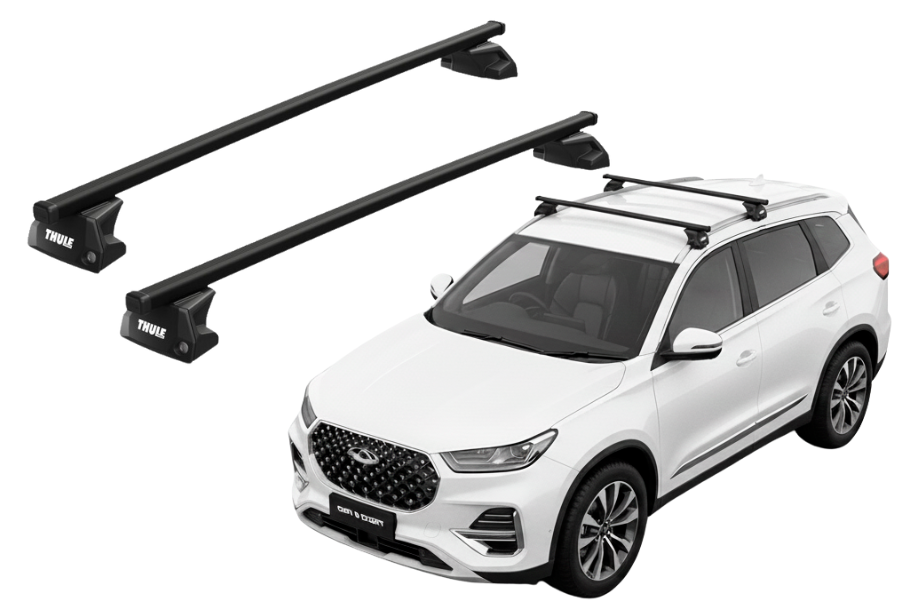 Barras THULE EVO SquareBar para autos CHERY Tiggo 8 desde 2018 a 2024