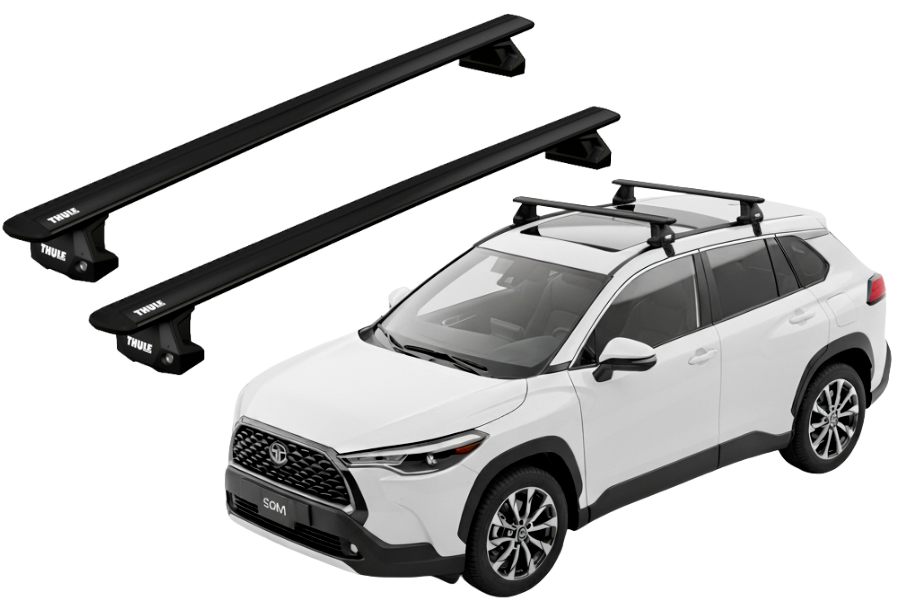 Barras THULE EVO WingBar para autos TOYOTA Corolla Cross desde 2021 negro