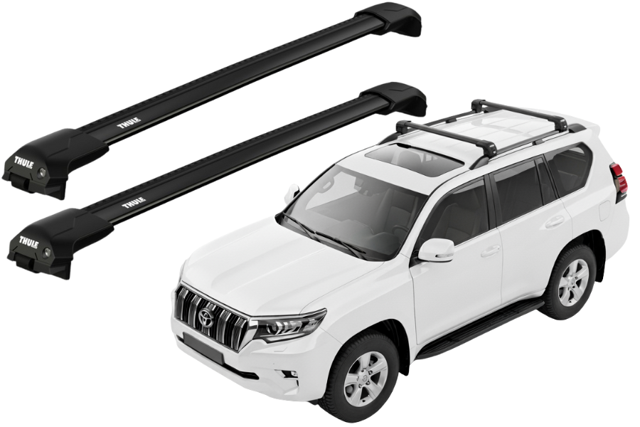 Barras THULE EDGE Flush para autos TOYOTA Land Cruiser Prado desde 2009 al 2023 negro