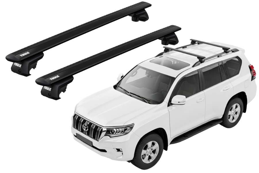 Barras THULE EVO WingBar para autos TOYOTA Land Cruiser Prado desde 2009 al 2023 negro