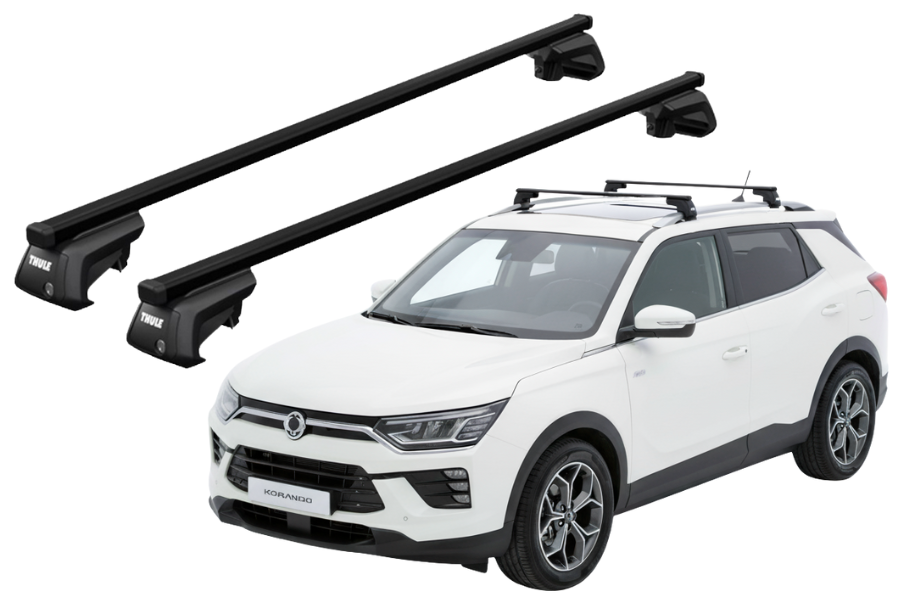 Barras THULE EVO SquareBar para autos SSANGYONG Korando desde 2019 - 2021