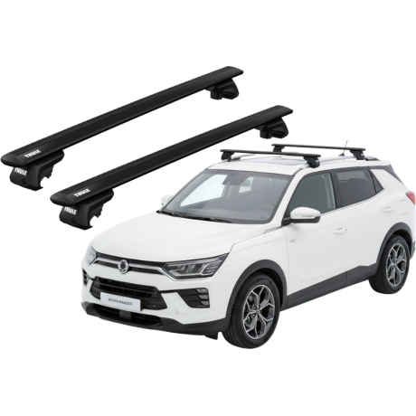Barras THULE EVO WingBar para autos SSANGYONG Korando desde 2019 - 2021 negro