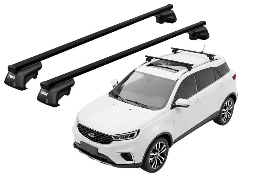 Barras THULE EVO SquareBar para autos FORD Territory desde 2020 - 2023 negro
