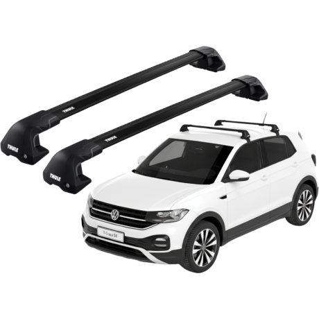 Barras THULE EDGE Flush para autos VOLKSWAGEN T-Cross desde 2019 negro
