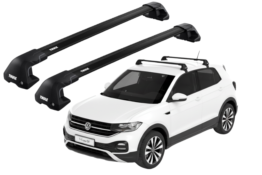 Barras THULE EDGE Flush para autos VOLKSWAGEN T-Cross desde 2019 negro