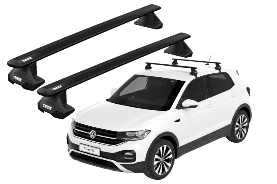 Barras THULE EVO WingBar para autos VOLKSWAGEN T-Cross desde 2019 negro