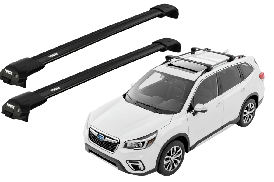 Barras THULE EDGE Flush para autos SUBARU Forester desde 2019-2024 negro