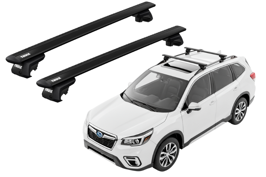 Barras THULE EVO WingBar para autos SUBARU Forester desde 2019-2024 negro