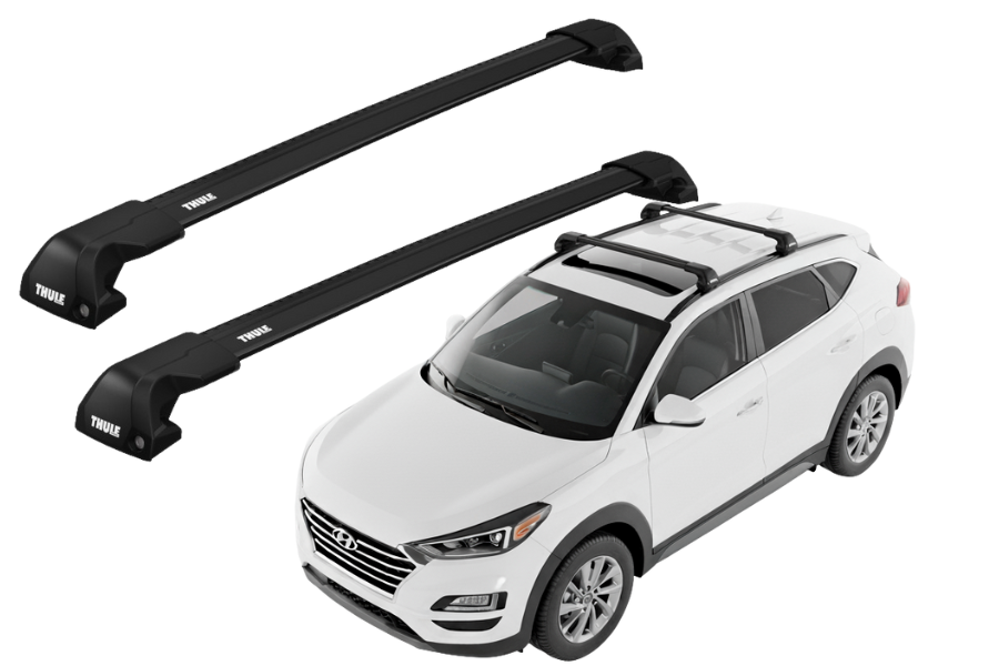 Barras THULE EDGE Flush para autos HYUNDAI Tucson 2015 a 2021 negro
