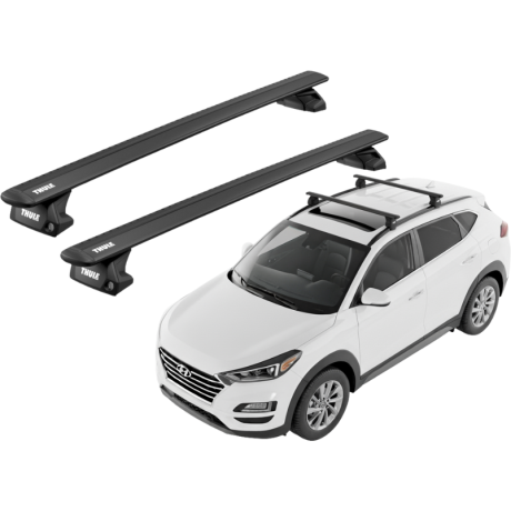Barras THULE EVO WingBar para autos HYUNDAI Tucson 2015 a 2021 negro