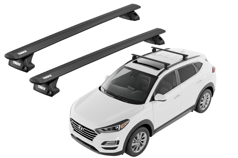 Barras THULE EVO WingBar para autos HYUNDAI Tucson 2015 a 2021 negro