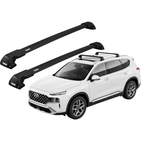 Barras THULE EDGE Flush para autos HYUNDAI Santa Fe desde 2018 - 2023 negro