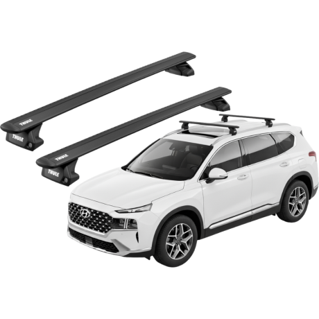 Barras THULE EVO WingBar para autos HYUNDAI Santa Fe desde 2018 - 2023 negro