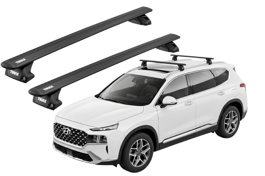 Barras THULE EVO WingBar para autos HYUNDAI Santa Fe desde 2018 - 2023 negro
