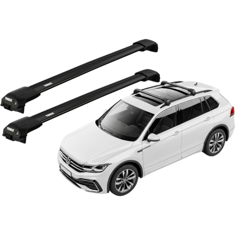 Barras THULE EDGE Flush para autos VOLKSWAGEN Tiguan desde 2016-2024 negro