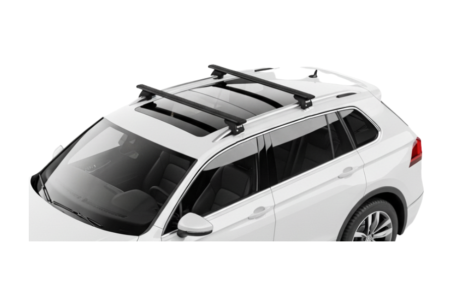 Barras THULE EVO WingBar para autos VOLKSWAGEN Tiguan desde 2016-2024 negro