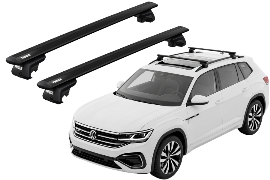 Barras THULE EVO WingBar para autos VOLKSWAGEN Atlas desde 2018 negro