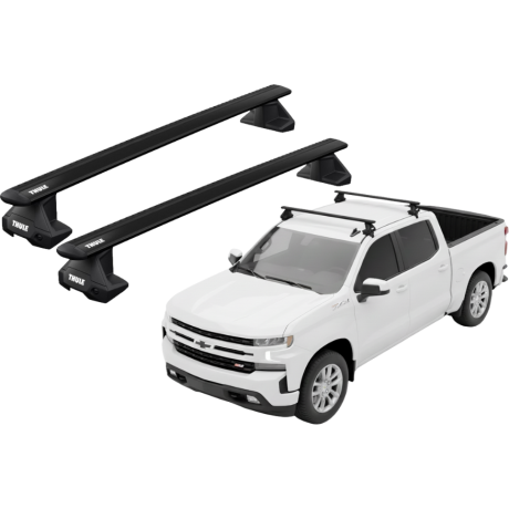 Barras THULE EVO WingBar para camioneta CHEVROLET Silverado 2019 negro