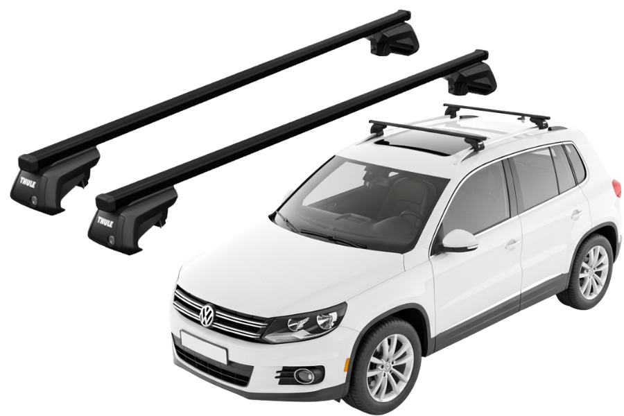 Barras THULE EVO SquareBar para autos VOLKSWAGEN Tiguan 2007 a 2016