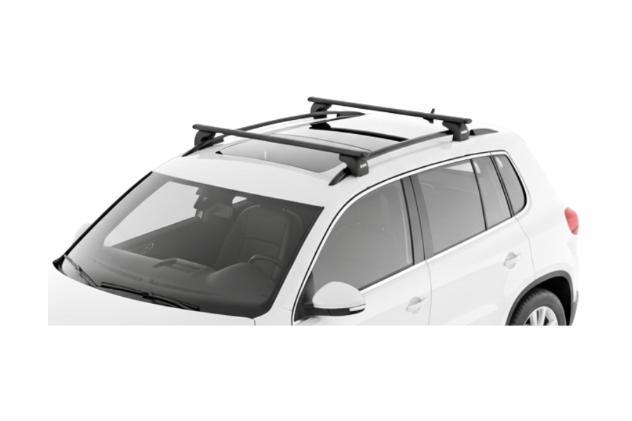 Barras THULE EVO WingBar para autos VOLKSWAGEN Tiguan 2007 a 2016 negro