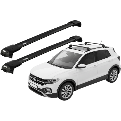 Barras THULE EDGE Flush para autos VOLKSWAGEN T-Cross desde 2019 negro