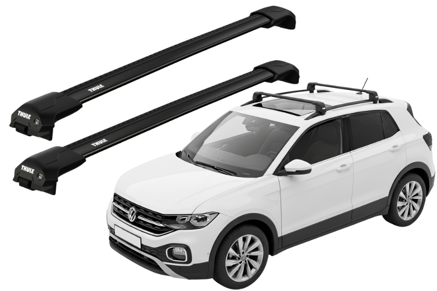 Barras THULE EDGE Flush para autos VOLKSWAGEN T-Cross desde 2019 negro