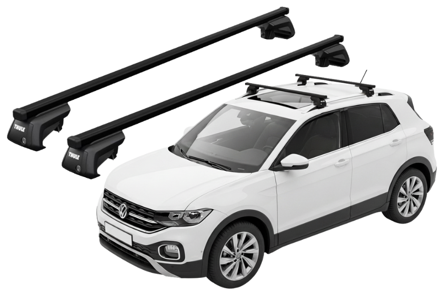 Barras THULE EVO SquareBar para autos VOLKSWAGEN T-Cross desde 2019