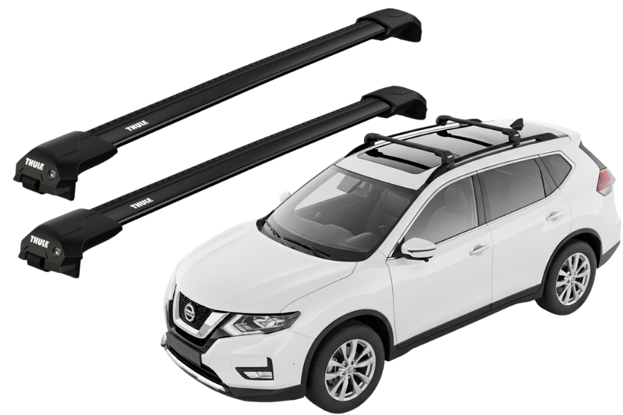 Barras THULE EDGE Flush para autos NISSAN X-Trail desde 2014 a 2021 negro