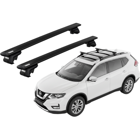 Barras THULE EVO WingBar para autos NISSAN X-Trail desde 2014 a 2021 negro