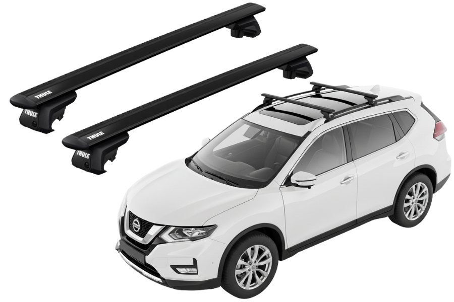 Barras THULE EVO WingBar para autos NISSAN X-Trail desde 2014 a 2021 negro