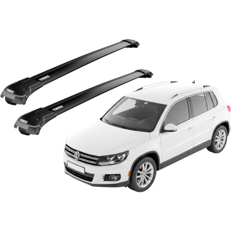 Barras THULE EDGE para autos VOLKSWAGEN Tiguan 2007 a 2016 negro
