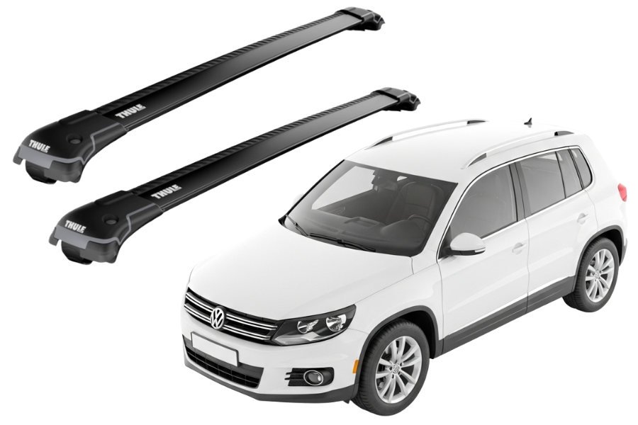 Barras THULE EDGE para autos VOLKSWAGEN Tiguan 2007 a 2016 negro