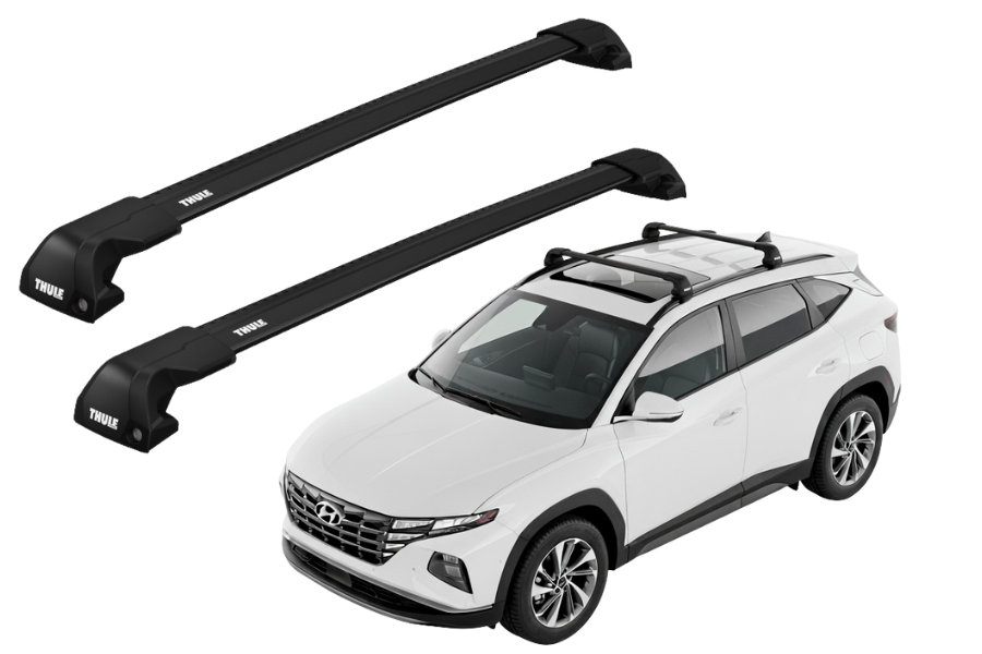 Barras THULE EDGE Flush para autos HYUNDAI Tucson desde 2021 negro
