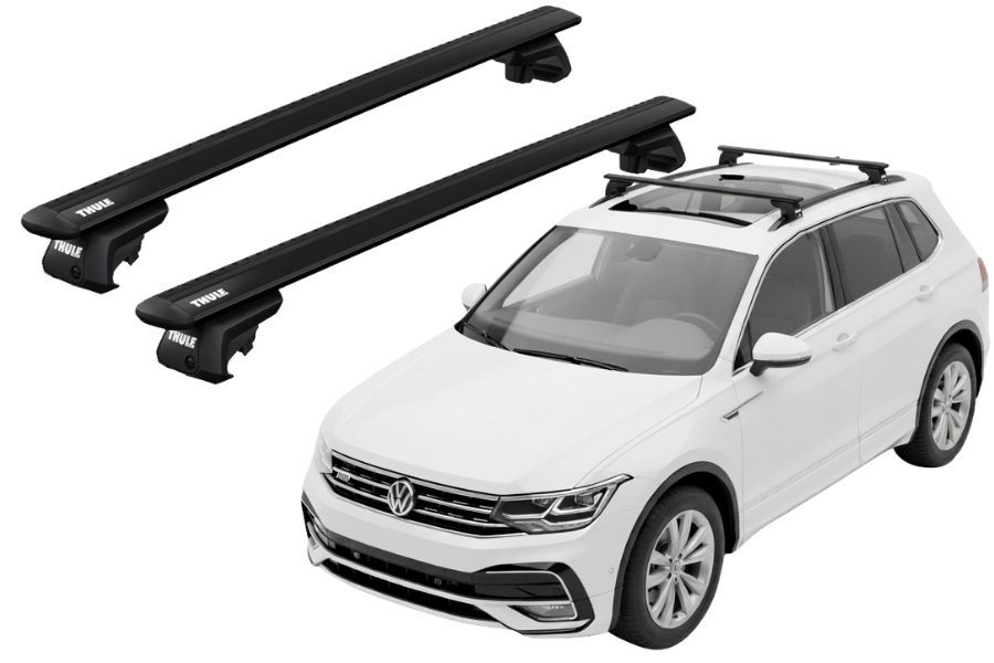 Barras THULE EVO WingBar para autos VOLKSWAGEN Tiguan desde 2024 negro