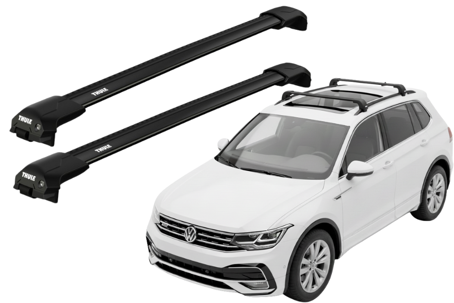 Barras THULE EDGE Flush para autos VOLKSWAGEN Tiguan desde 2024 negro