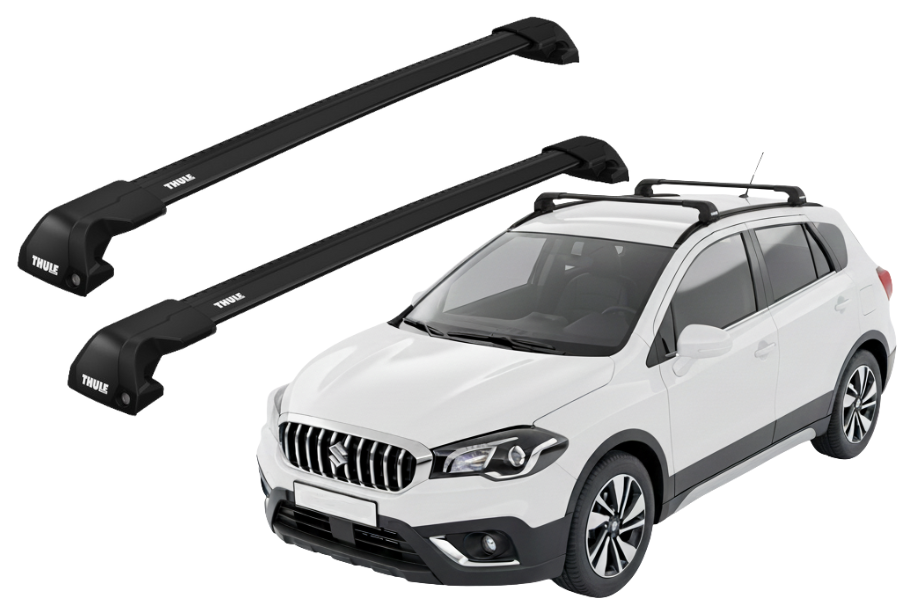 Barras THULE EDGE Flush para autos SUZUKI SX4 S-Cross desde 2021 - 2023 negro