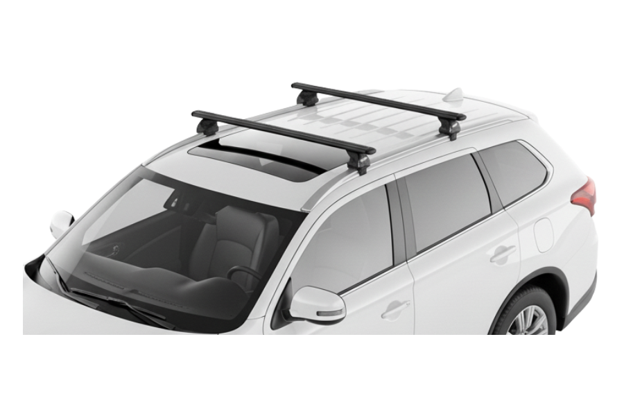 Barras THULE EVO WingBar para autos MITSUBISHI Outlander 2013 a 2021 negro